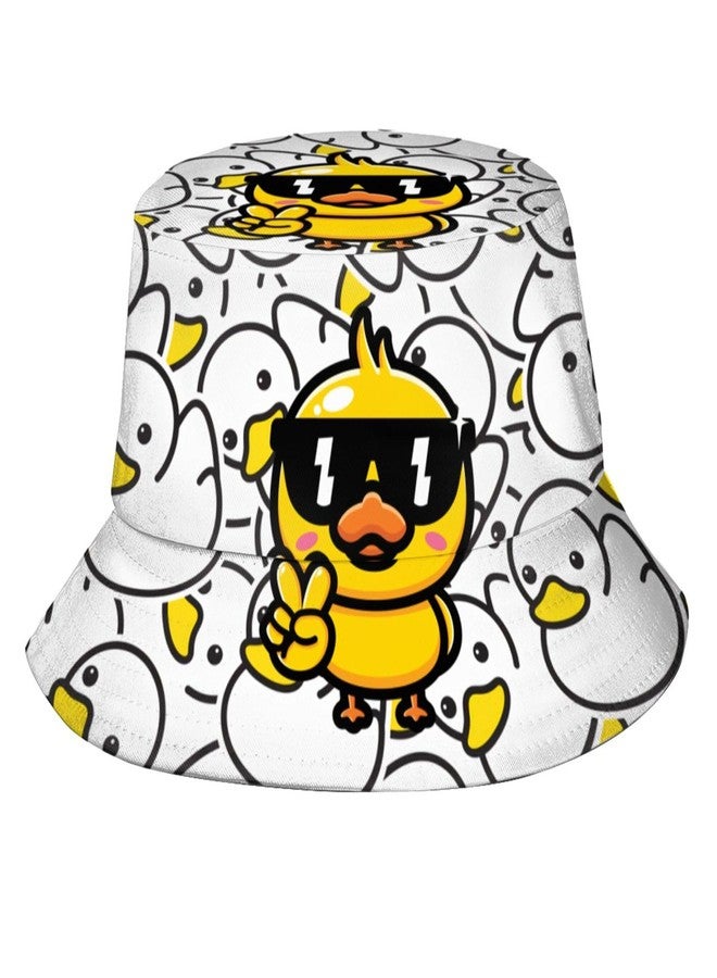 Krirteh Bucket Hat Duck Fisherman Hat, Funny Summer Outdoor Travel Beach Hat Packable Sun Cap for Women Men Adults - Image 1